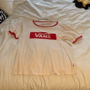 Vans white and red tee